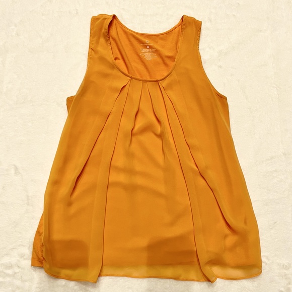New York & Co Orange Shift Sleeveless Top - Picture 1 of 3